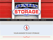 Tablet Screenshot of justinstorage.com